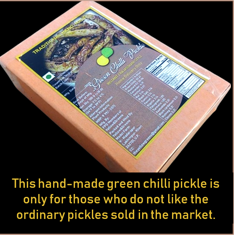 Green Chili Pickle (Instant/Rajasthani Style)